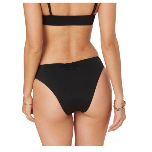 Andie NWT The Symi Sustainable High Leg Cut Low Rise Bikini Bottom Black XL - Picture 2 of 15